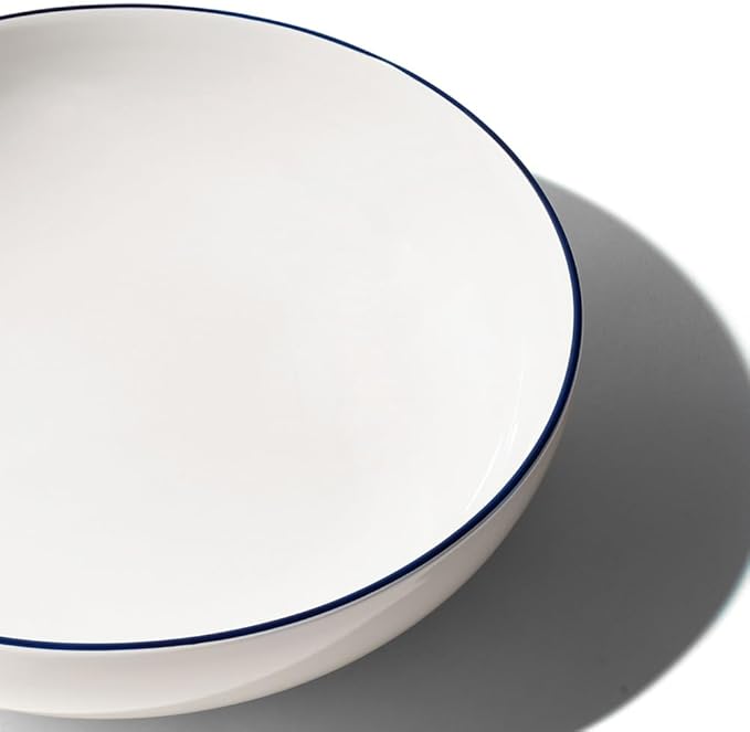 Made In Cookware - Serving Bowl - White With Navy Rim - Porcelain - Crafted in England-Ruum Studio Home