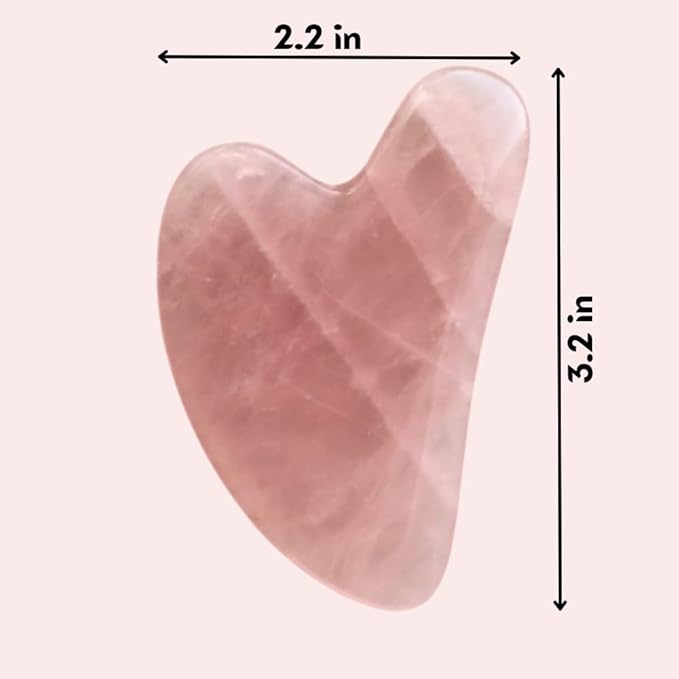 Mount Lai Rose Quartz Gua Sha Facial Tool – The Stone of Graceful Radiance – 100% Genuine Rose Quartz Stone Face Sculpting Tool for Lymphatic Drainage, Puffiness Reduction & Graceful Beauty-Ruum Studio Home