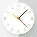 Stephanie Imports Modern Minimalist White & Spring Yellow Silent Wall Clock-Ruum Studio Home