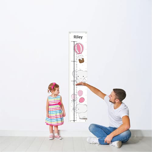 Sungwon Personalized Kids Canvas Growth Chart, Height Chart, Elephant-Ruum Studio Home