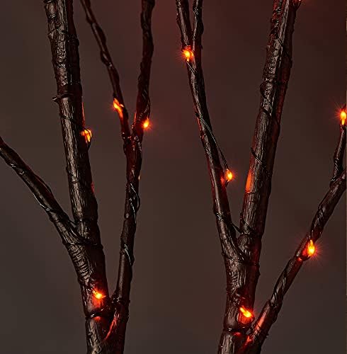 LITBLOOM Halloween Tree Branch Lights 32IN 100 Orange LED with Timer, Lighted Black Twig Branches with Fairy Lights for Halloween Decoration Indoor Outdoor-Ruum Studio Home
