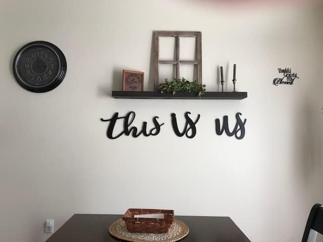 joelsantiques - 42 Inch Wooden Floating Shelves for Wall - 42x6x2 in - Made of Natural Wood - Long Heavy Duty Rustic Wall Shelves for Bedroom - Perfect for Living Room, Kitchen - Black-Ruum Studio Home