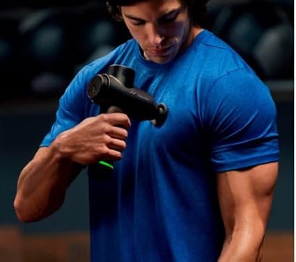 Hyperice Hypervolt 2 Black - Featuring Quiet Glide Technology - Handheld Percussion Massage Gun | 3 Speeds, 5 Interchangeable Heads | Helps Relieve Sore Muscles and Stiffness |FSA and HSA-Ruum Studio Home