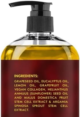 MAJESTIC PURE Cellulite Massage Oil for Massage Therapy - Refreshing, and Relaxing - Natural Oils with with Vegan Collagen & Stem Cells - for All Skin Types - Men and Women - 8 fl oz-Ruum Studio Home