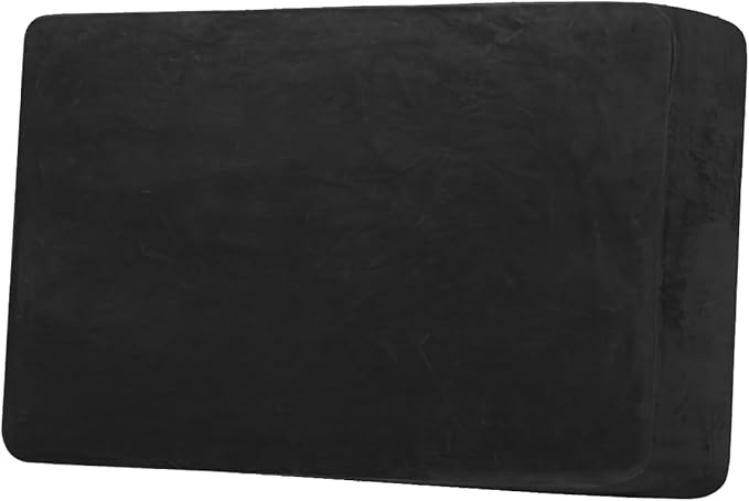 H.VERSAILTEX Velvet Stretch Individual Couch Cushion Cover Plush Slipcover for Loveseat Sofa Furniture Protector Seat Cover (1 Piece Loveseat Cushion Cover, Black)-Ruum Studio Home