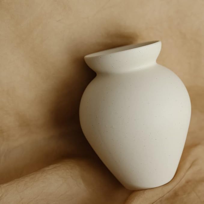 Retro Flower Vase, Crock Milk Can Shape, Flower Arrangement, Nordic Ornament Living Room Decoration, Coconut Café-Ruum Studio Home