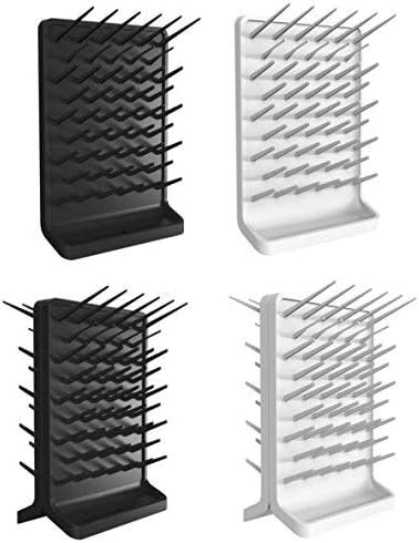 Pegboard Bench-top/Wall-Mount Laboratory Glassware Drying Rack with 50 Pegs, Black-Ruum Studio Home