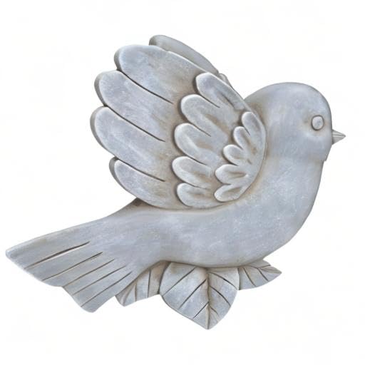 NAT & Jules Animal Character Shaped Dimensional Indoor Outdoor 11 inch Cast Resin Decorative Garden Stepping Stone, Patio, Walkway Sculpture Yard Art, Stone Grey Bluebird-Ruum Studio Home