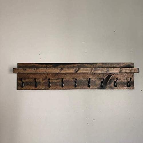 Coat Rack with Shelf (Choose your Length) Towel Rack Entryway Organizer Wall Mounted Hooks-Ruum Studio Home