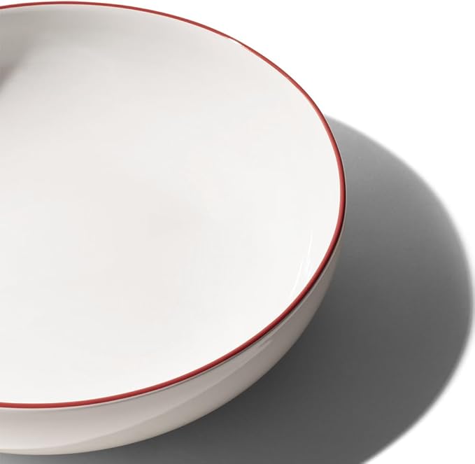 Made In Cookware - Serving Bowl - White With Red Rim - Porcelain England-Ruum Studio Home