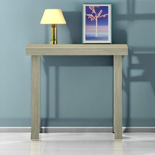 Plank+Beam Solid Wood Console Table, 36 Inch, Sofa Table, Narrow Entryway Table for Hallway, Behind The Couch, Living Room, Foyer, Easy Assembly, Seashell-Ruum Studio Home