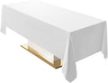 Surmente White Rectangle Tablecloth 60 x 120-inch Rectangular Polyester Table Cloth for Weddings, Banquets, or Restaurants-Ruum Studio Home