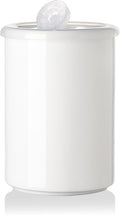 Sweejar Ceramic Food Storage Jar, Salt Container with Airtight Plastic Lid & Date Tracker, 28 Oz Kitchen Canisters for Flour, Rice, Sugar, Coffee, Spices, Pantry Organization (White)-Ruum Studio Home