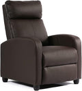 BestMassage | Recliner Chair | No Massage Function | Pu Brown | with Lumbar Support, Adjustable Push Back, Wide Armrests, Footrest & Padded Seat | Easy Assembly | for Living Room, Home Theatre-Ruum Studio Home