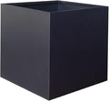 Galvanized Steel Planter Box Black Metal Planter Large Square Indoor Outdoor Planters Cube Steel Heavy Duty Flower Pot 32Inch Powder Coating Modern Commercial Residential for Patio, Deck, Yard, Garden-Ruum Studio Home