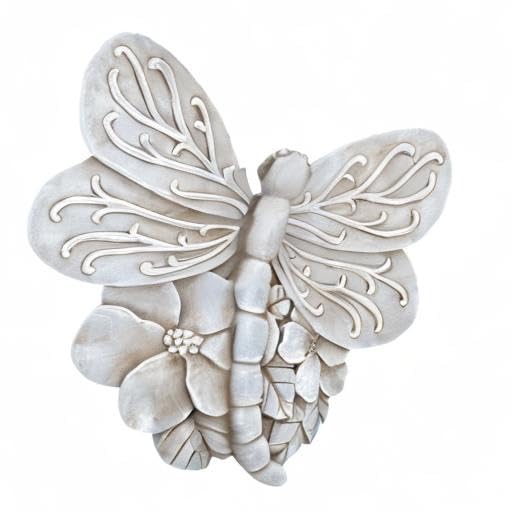 NAT & Jules Animal Character Shaped Dimensional Indoor Outdoor 11 inch Cast Resin Decorative Garden Stepping Stone, Patio, Walkway Sculpture Yard Art, Stone Grey Dragonfly-Ruum Studio Home