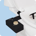 TUSHY Classic 3.0 Bidet | Slim Universal Toilet Seat Attachment. Simple Install <10 Minutes. Non-Electric Self Cleaning Water Sprayer with Adjustable Pressure Nozzle and Angle Control. (Black/Gold)-Ruum Studio Home