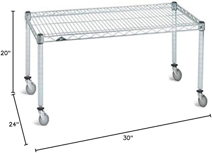Omega Products Corporation 24" Deep x 30" Wide x 20" High Chrome Mobile Dunnage Rack-Ruum Studio Home