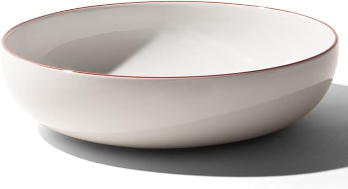 Made In Cookware - Serving Bowl - White With Red Rim - Porcelain England-Ruum Studio Home