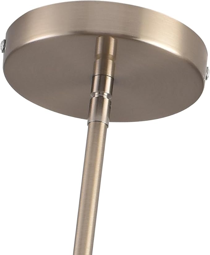 Brushed Nickel Pendant Lights,Modern Farmhouse Pendant Light,Light Fixture Kitchen Pendant Mini Hanging Light for Sink Island,Adjustable Height,Home Décor Lighting (Brushed Nickel 2 pack Stem Rod)-Ruum Studio Home
