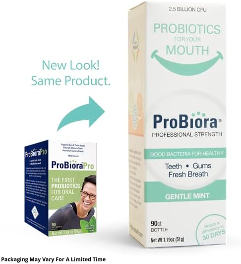 ProBiora Professional Strength Oral Probiotics for Teeth and Gums | Dental Probiotic for Oral Health | Bad Breath Treatment for Adults | Tooth Whitening | ProBiora3 Probiotic Blend | 90 Mint Tablets-Ruum Studio Home