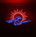 Ulalaza LED Decorative Lights USB Mountains Sunrise Sunset Led Neon Signs Home Decoration Wall Art Holiday Gift Brightness Adjustable 15.7''x15''-Ruum Studio Home