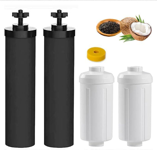 Water Filter Replacement Compatible with Berkeyy Black Filters & PF 2 Fluoride Filters Gravity Water Filter System by NSF/ANSI 42 Certified, 2 Packs Combo water filtration replacement-Ruum Studio Home