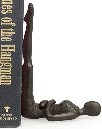 Danya B. ZI11217 Contemporary 2 Piece Ladies Stretching Cast Iron Metal Art Bookend Set-Ruum Studio Home