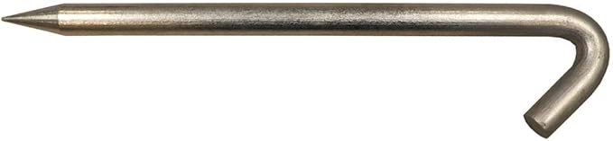 Moose Supply Steel Tent Stakes Heavy Duty Ground Stake, Metal Stakes to Anchor Commercial Inflatables, Outdoor Camping Canopy, Fence, Garden Tent Accessories, 1" Diameter x 18" Length, 10 Pack-Ruum Studio Home
