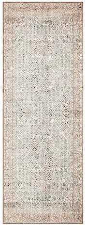 Keen Home Design 2x7 Rug - Machine Washable Runner Rug with Non-Slip Backing, Ideal for Hallway, Entryway, Kitchen, Laundry Room - Vintage, Easy Clean, Durable, Low Pile Rug - (2'6" x 7')-Ruum Studio Home