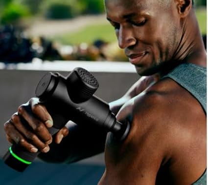Hyperice Hypervolt 2 Black - Featuring Quiet Glide Technology - Handheld Percussion Massage Gun | 3 Speeds, 5 Interchangeable Heads | Helps Relieve Sore Muscles and Stiffness |FSA and HSA-Ruum Studio Home