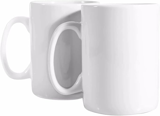 30oz Super Large Ceramic Coffee Mugs Large Handles Set of 2 (White)-Ruum Studio Home