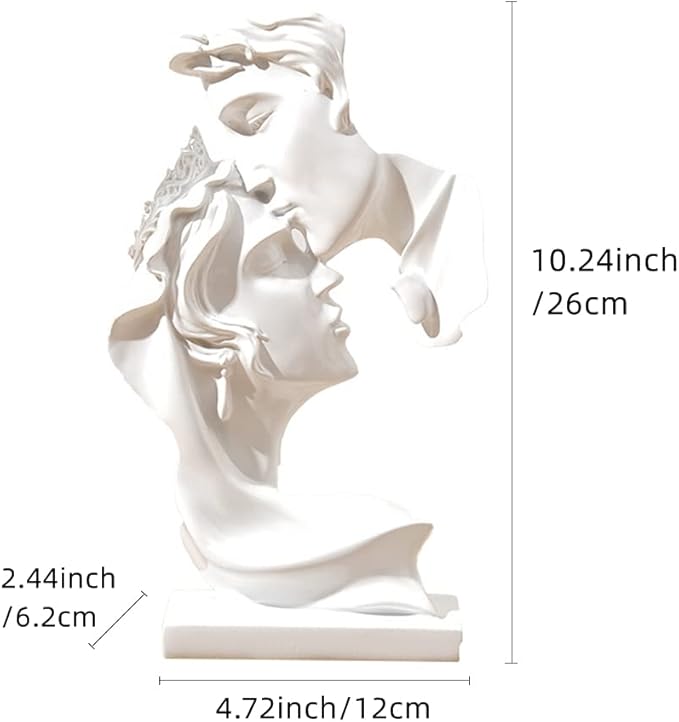 Couples Kiss Sculpture,Abstract Art Couple Sculpture Home Furnishing Resin Statue Decoration Romantic Statue Used for Home Decoration, Wedding, Gift.-Ruum Studio Home