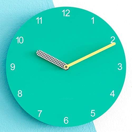 Stephanie Imports Modern Minimalist Teal & Yellow Wall Clock-Ruum Studio Home