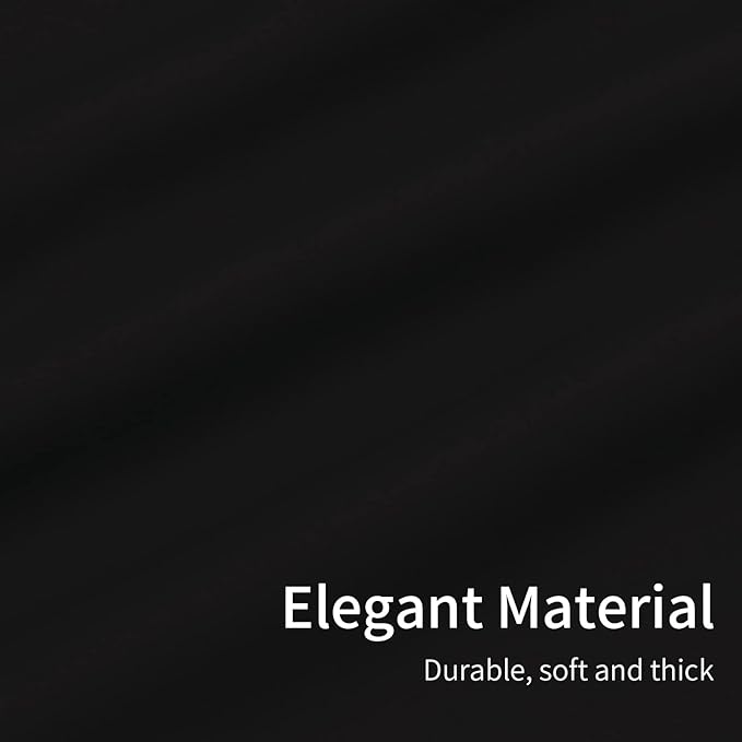 Easy-Going Blackout Curtains for Bedroom, Solid Thermal Insulated Grommet and Noise Reduction Window Drapes, Room Darkening Curtains for Living Room, 2 Panels(46x63 in, Black)-Ruum Studio Home