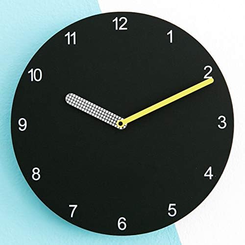 Stephanie Imports Modern Minimalist Black & Yellow Wall Clock-Ruum Studio Home