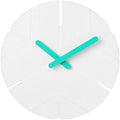 Stephanie Imports Modern Minimalist Hiding White & Teal Green Silent Wall Clock-Ruum Studio Home
