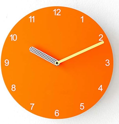 Stephanie Imports Modern Minimalist Orange & Yellow Wall Clock-Ruum Studio Home