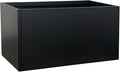 Galvanized Steel Planter Black Metal Outdoor Planter Powder Coated 32" x 12" x 16" Pot Metallic Heavy Pot Indoor & Outdoor, Commercial & Residential (L32 x W12 x D16, Black)-Ruum Studio Home