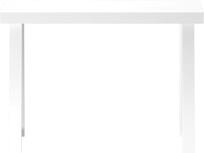 Plank+Beam Solid Wood Console Table, 46.25 Inch, Sofa Table, Narrow Entryway Table for Hallway, Behind The Couch, Living Room, Foyer, Easy Assembly, White-Ruum Studio Home