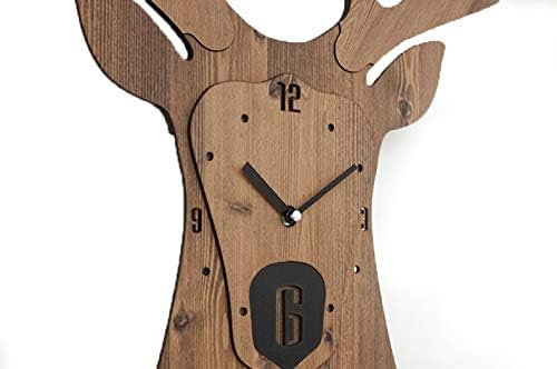 Stephanie Imports Modern Minimalist Reindeer Light Wall Clock-Ruum Studio Home