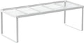 Kitchen Cabinet Storage Shelf Stackable Wire Spice Rack Organizer Heavy Duty Space Saver for Bathroom Bedroom Closet Laundry Room Office Countertop - White, Pack 1-Ruum Studio Home