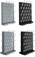Pegboard Bench-top/Wall-Mount Laboratory Glassware Drying Rack with 27 Pegs, Gray Color-Ruum Studio Home