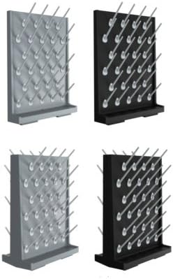 Pegboard Bench-top/Wall-Mount Laboratory Glassware Drying Rack with 27 Pegs, Gray Color-Ruum Studio Home