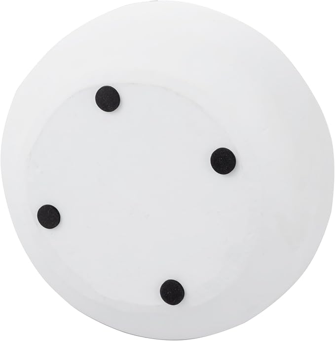 MyGift 8 Inch Round Modern Artificial Succulent Arrangement Potted in White Concrete Plant Bowl, Assorted Faux Mini Succulents in a Decorative Planter Pot-Ruum Studio Home