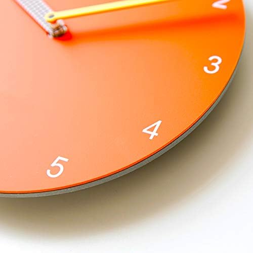 Stephanie Imports Modern Minimalist Orange & Yellow Wall Clock-Ruum Studio Home