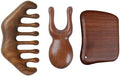 Wood Gua Sha Massage Tools Set,Scraping Scalp Massage Comb, Wooden Gua Sha Scraping Tools,3 Pieces.-Ruum Studio Home