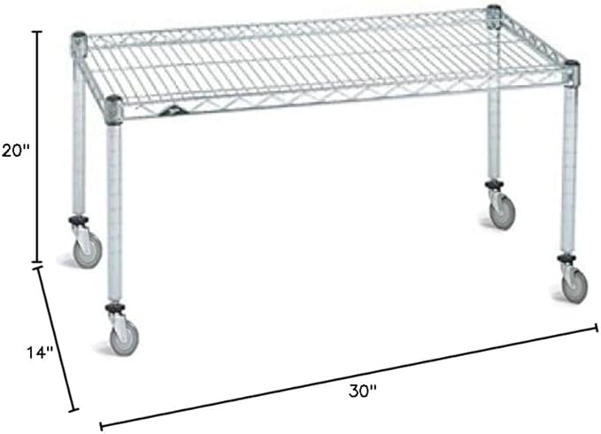 Omega Products Corporation 14" Deep x 30" Wide x 20" High Chrome Mobile Dunnage Rack-Ruum Studio Home
