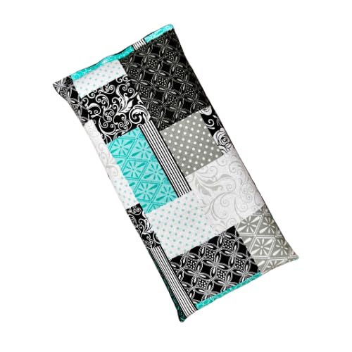 Large Microwave Heating Pad with Flax Seed, Scented or Unscented, Good For Back Pain or Cramps, Moist Heat Therapy or Ice Pack, Microwavable Bean Bag, 6" x 12" (Patchwork, No Added Herbs)-Ruum Studio Home