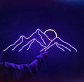 Ulalaza LED Decorative Lights USB Mountains Sunrise Sunset Led Neon Signs Home Decoration Wall Art Holiday Gift Brightness Adjustable 16.5''x11.8''-Ruum Studio Home